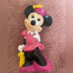 Vintage Minnie Mouse Coin Change Piggy Bank Walt Disneys 1960s ILLCO Toys 11in.